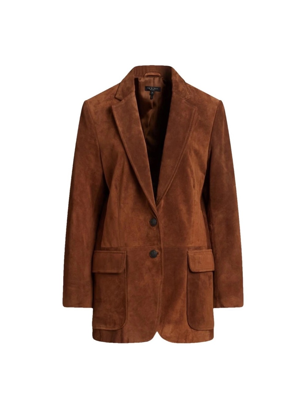 rag & bone Brown Suede Two-Button Blazer